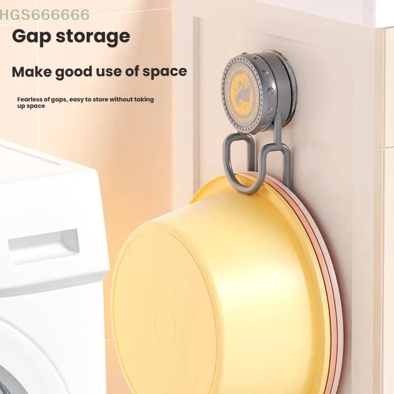 Vacuum Suction Cup Wash Basin Hook No Drill Adjustable Basin Storage Rack Removable Hangers For Bathroom Kitchen Household