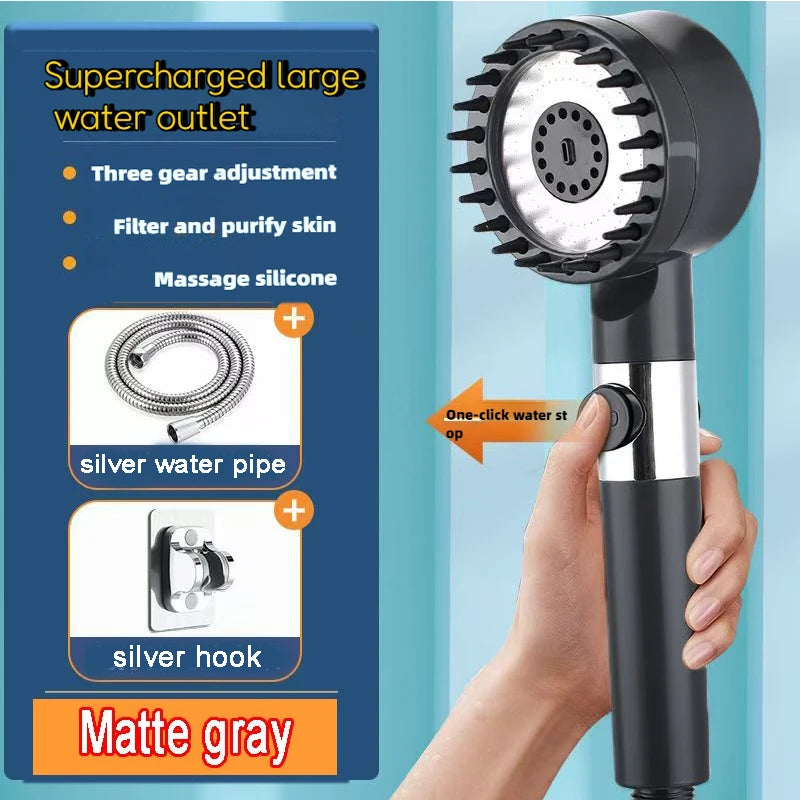 High Pressure Filtered Shower Head – 4 Spray Modes