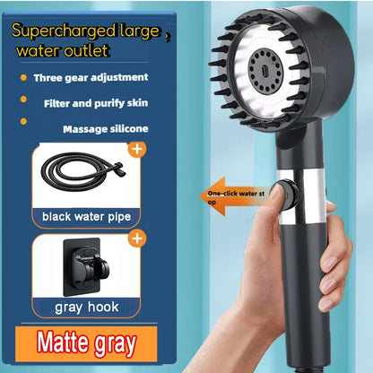 High Pressure Filtered Shower Head – 4 Spray Modes