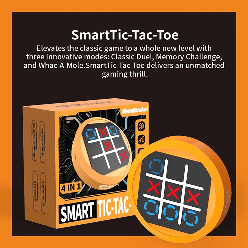 4-in-1 Electronic Logic Game Board – Checkers, Memory & Multi-Mode Brain Training Toy for Kids & Adults