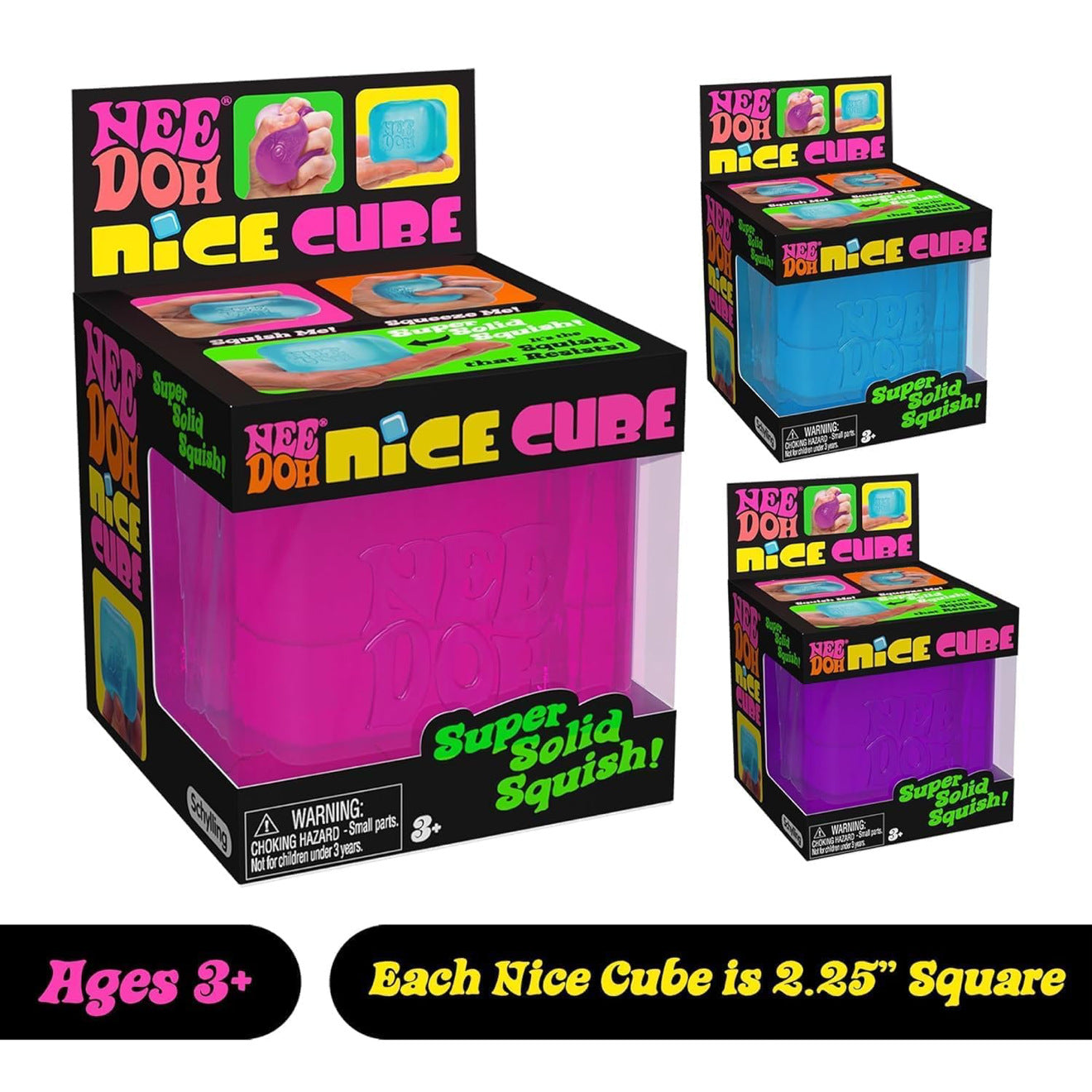 Sensory Squeeze Cube – Soft Stress Relief Fidget Toy for Kids, Adults & Seniors