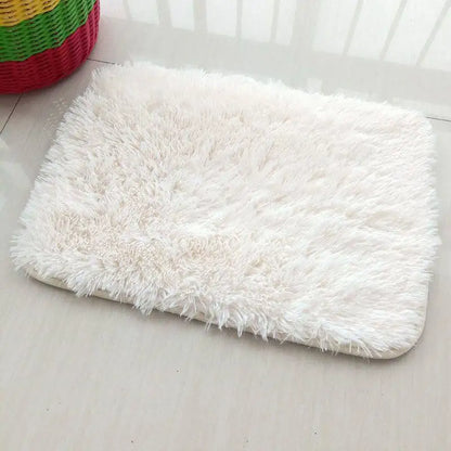 40*60CM Silk Wool Rug Girls Room Living Room Bedroom Hotel Tie-Dye Cushion Washable Dirt Resistant Carpet