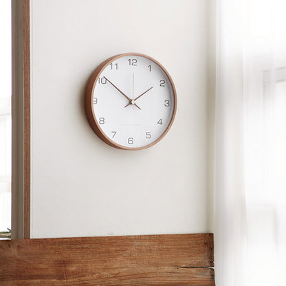 Nordic Solid Wood Wall Clock Living Room Modern Simple Creative Clock Chinese Style Bedroom Clock Stylish Distinctive Home Watch