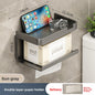 Wall-Mounted Tissue & Paper Roll Holder – No-Drill Bathroom Storage Rack, Single & Double Layer