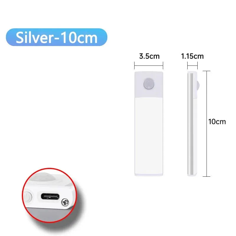 Motion Sensor LED Under Cabinet Light – USB Rechargeable