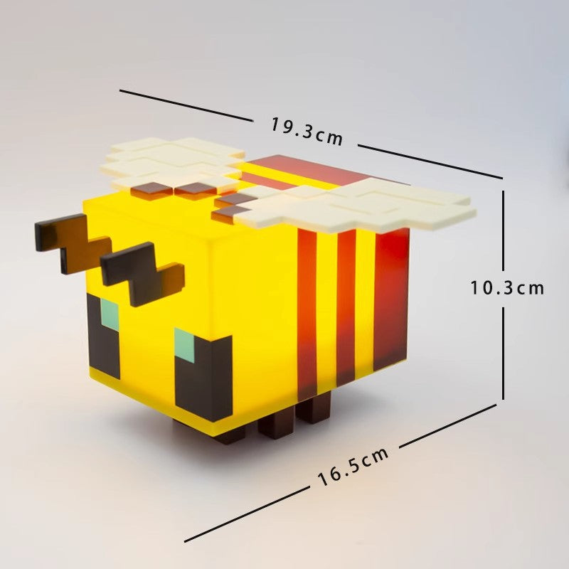 Minecraft Bee LED Night Light – Pixel Glow Lamp for Kids & Gamers