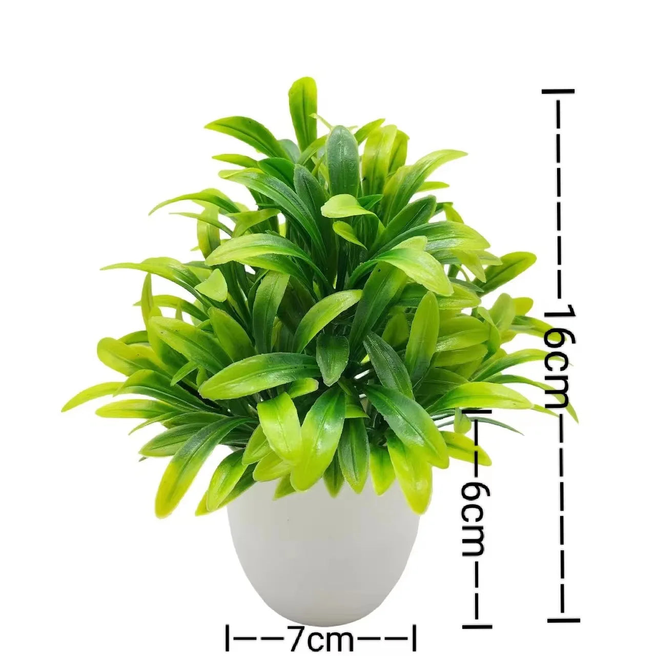 1PC Artificial Plant with Plastic Pot Fake Greenery for Home Office Desk Living Room Bedroom Decor No Maintenance Required