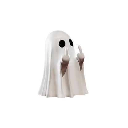 Middle Finger Ghost Statue – Funny Halloween Decor