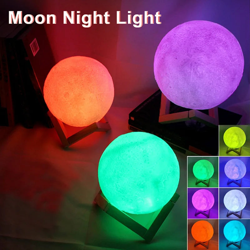 Moon Night Light – 3D LED Galaxy Lamp