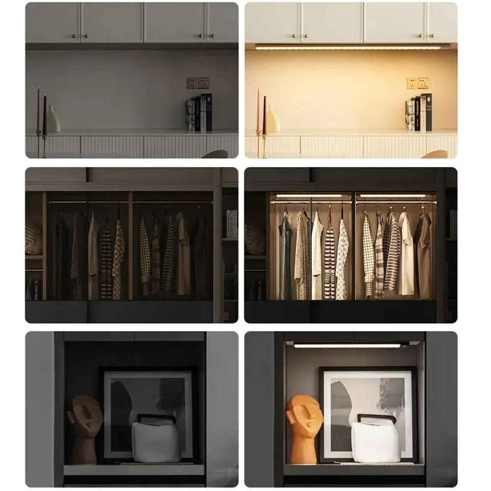 Motion Sensor LED Under Cabinet Light – USB Rechargeable