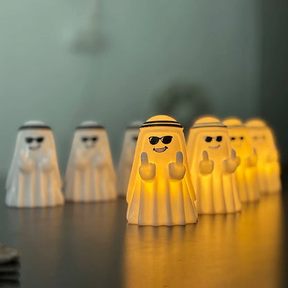 Cute Ghost Figurine with Middle Finger – Halloween Decor