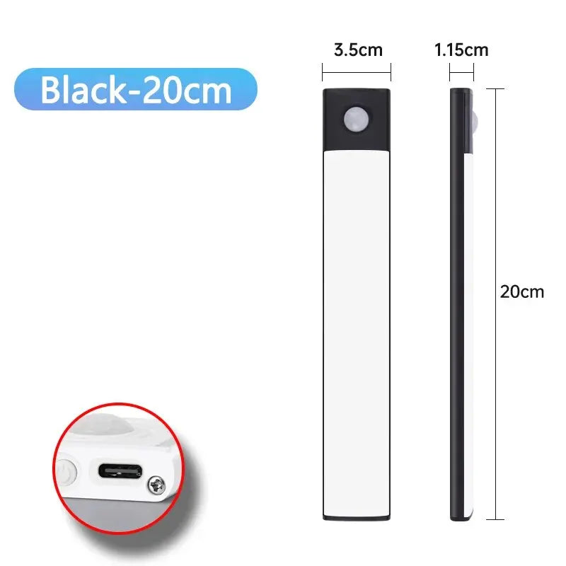 Motion Sensor LED Under Cabinet Light – USB Rechargeable