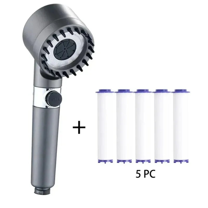 High Pressure Filtered Shower Head – 4 Spray Modes