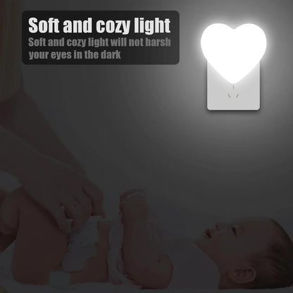 Night Light Plug into Wall, LED Cute Nightlight with Auto Dusk to Dawn Sensor, Soft Warm Light for Kids Bedroom Nursery Bathroom