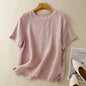 Womens Cotton Linen Casual Top