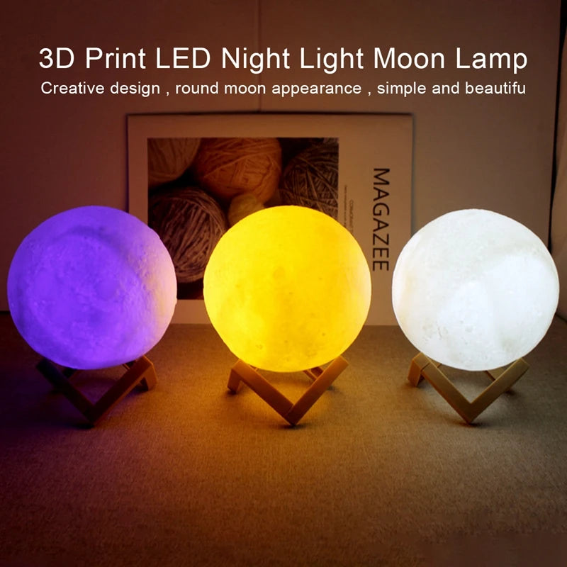 Moon Night Light – 3D LED Galaxy Lamp