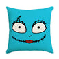 1pc/4pcs Halloween Pillow Cover, Halloween Horror Expressions Home Decoration Living Room Sofa Cushion Cover