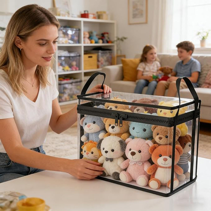 Transparent PVC Clothing Storage Box – Sealed Cube Organizer for Clothes, Underwear & More