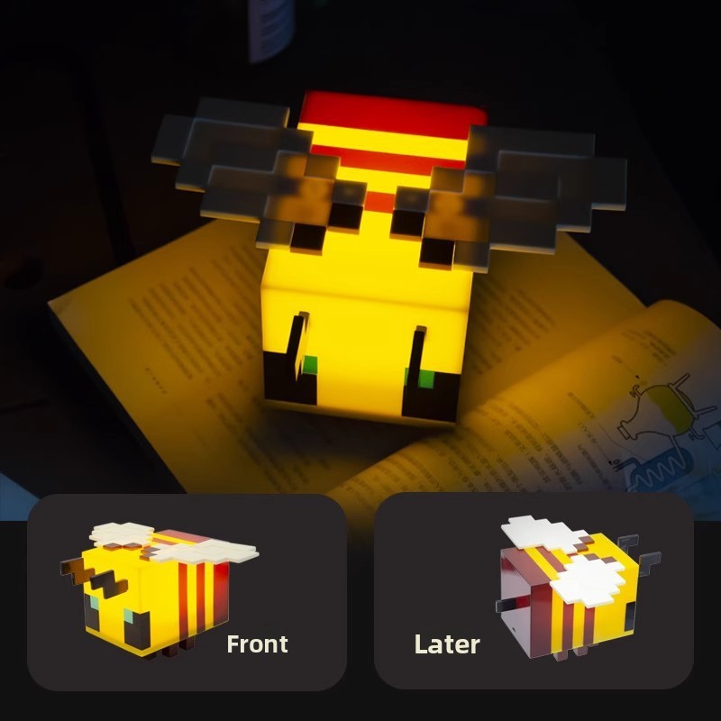 Minecraft Bee LED Night Light – Pixel Glow Lamp for Kids & Gamers