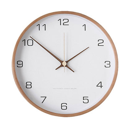 Nordic Solid Wood Wall Clock Living Room Modern Simple Creative Clock Chinese Style Bedroom Clock Stylish Distinctive Home Watch