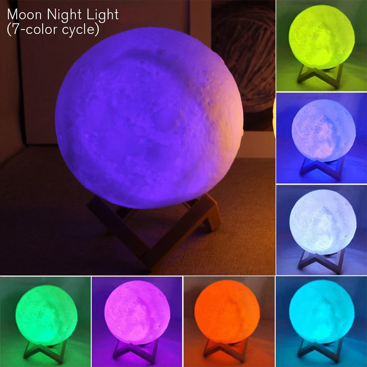 Moon Night Light – 3D LED Galaxy Lamp