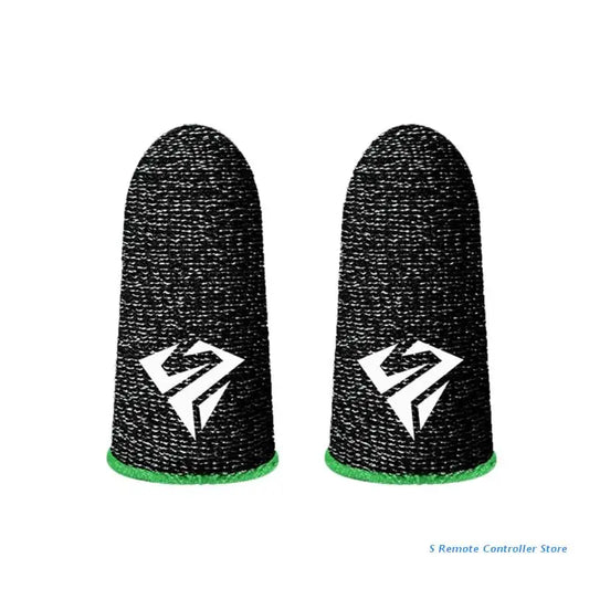 P82F 2Pcs Breathable Gaming Finger Sleeves Game Gloves Anti-Sweat Thumb Finger Cots Fingertip Cover for Mobile Games
