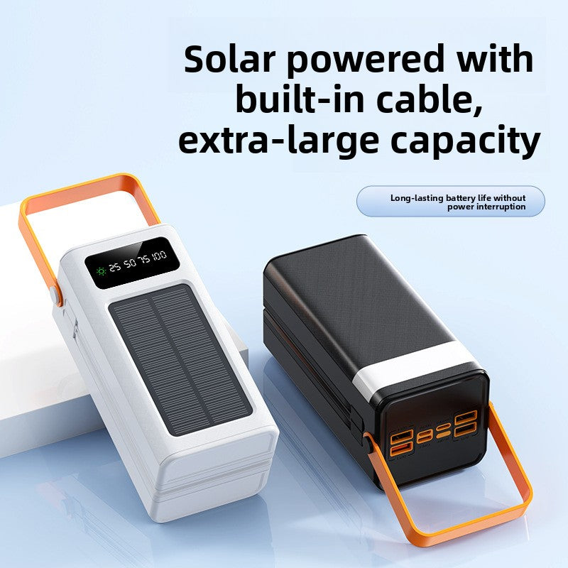 Solar Power Bank with Built-In Camping Light