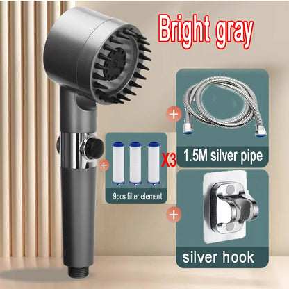High Pressure Filtered Shower Head – 4 Spray Modes