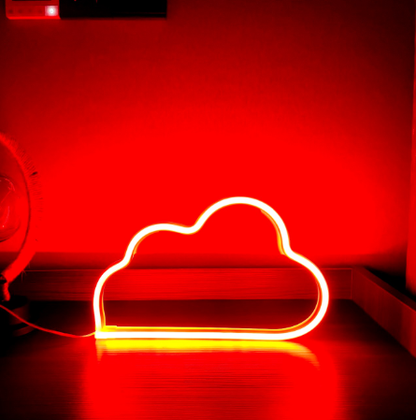 LED Cloud Neon Light Sign – USB & Battery Powered Decorative Glow Light for Home & Parties