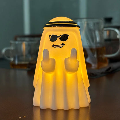 Cute Ghost Figurine with Middle Finger – Halloween Decor