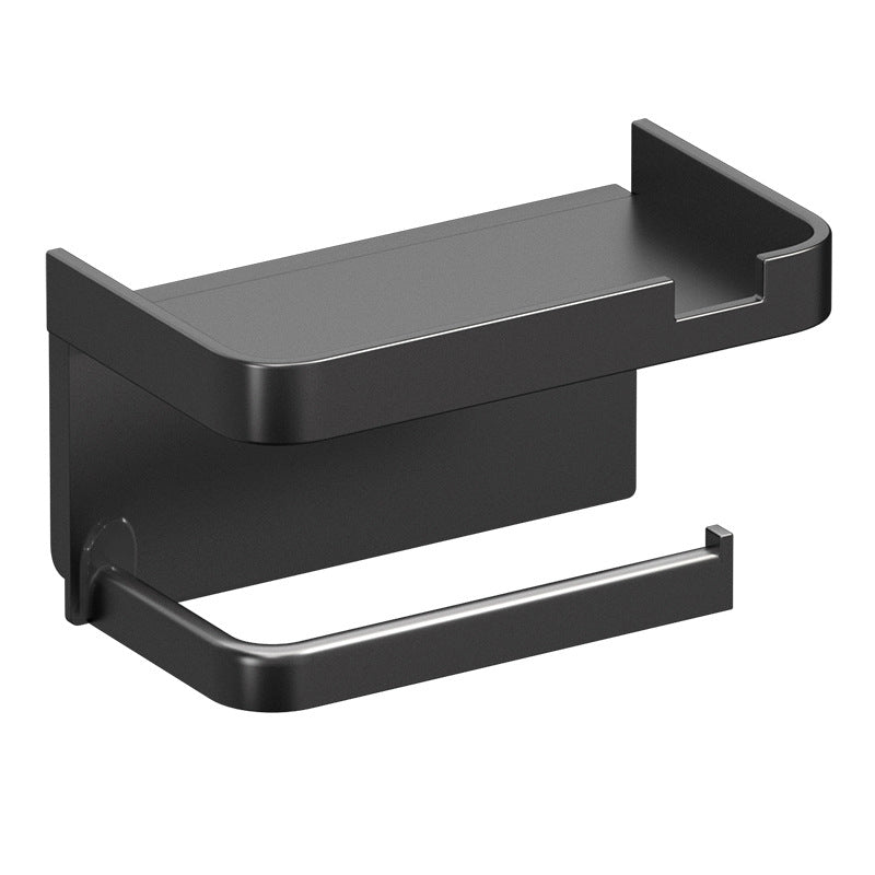 Wall-Mounted Tissue & Paper Roll Holder – No-Drill Bathroom Storage Rack, Single & Double Layer