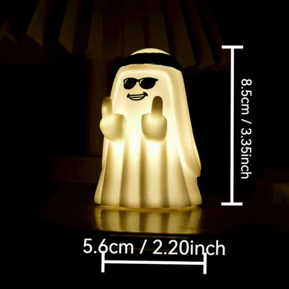 Cute Ghost Figurine with Middle Finger – Halloween Decor