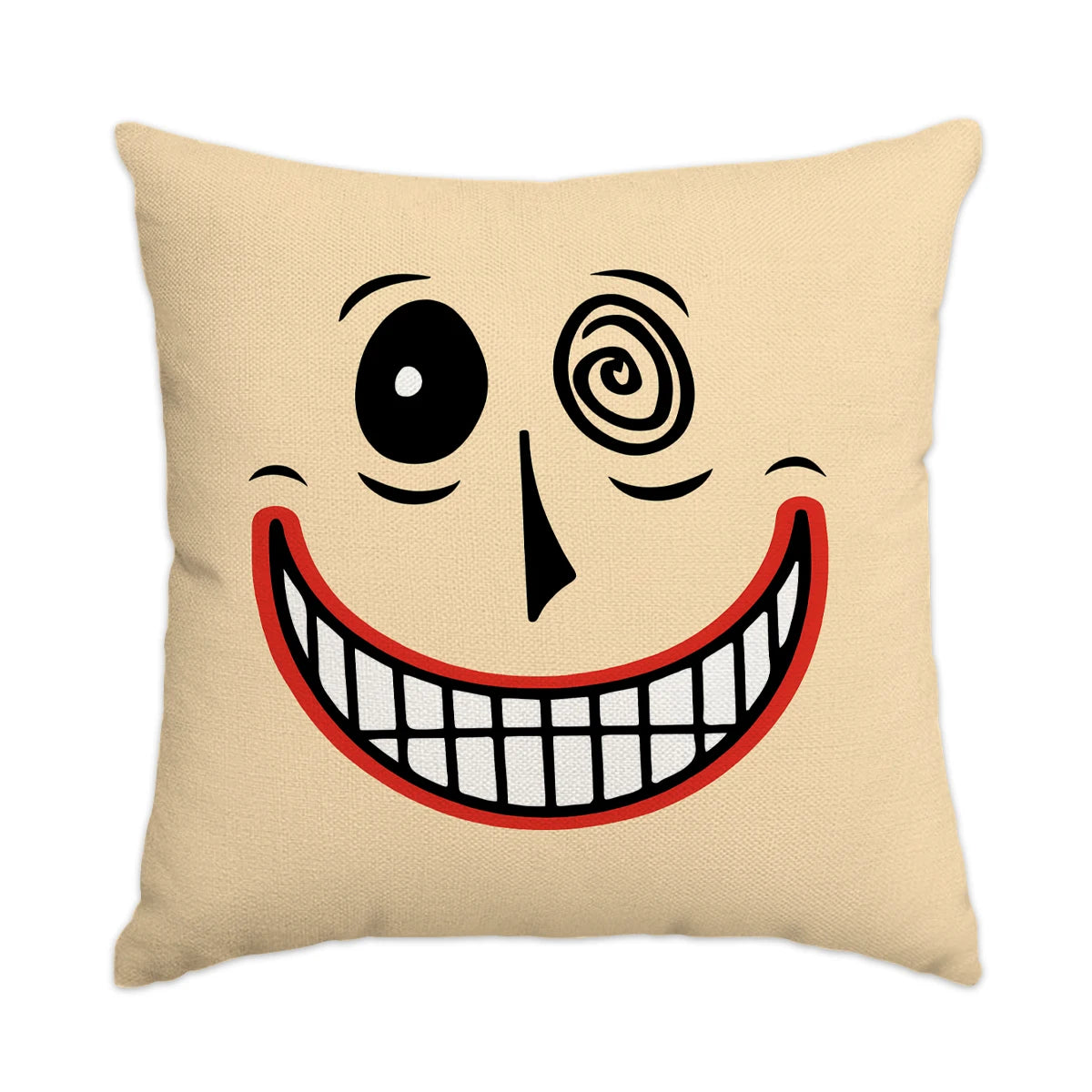 1pc/4pcs Halloween Pillow Cover, Halloween Horror Expressions Home Decoration Living Room Sofa Cushion Cover