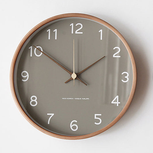 Nordic Solid Wood Wall Clock Living Room Modern Simple Creative Clock Chinese Style Bedroom Clock Stylish Distinctive Home Watch