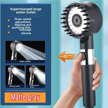 High Pressure Filtered Shower Head – 4 Spray Modes