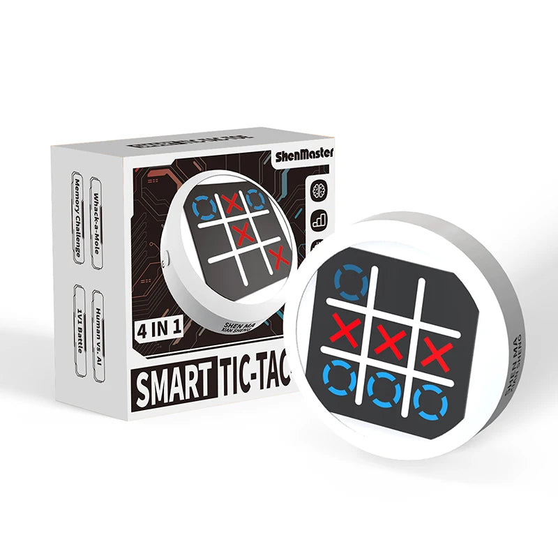 4-in-1 Electronic Logic Game Board – Checkers, Memory & Multi-Mode Brain Training Toy for Kids & Adults