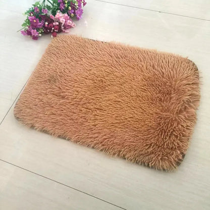 40*60CM Silk Wool Rug Girls Room Living Room Bedroom Hotel Tie-Dye Cushion Washable Dirt Resistant Carpet