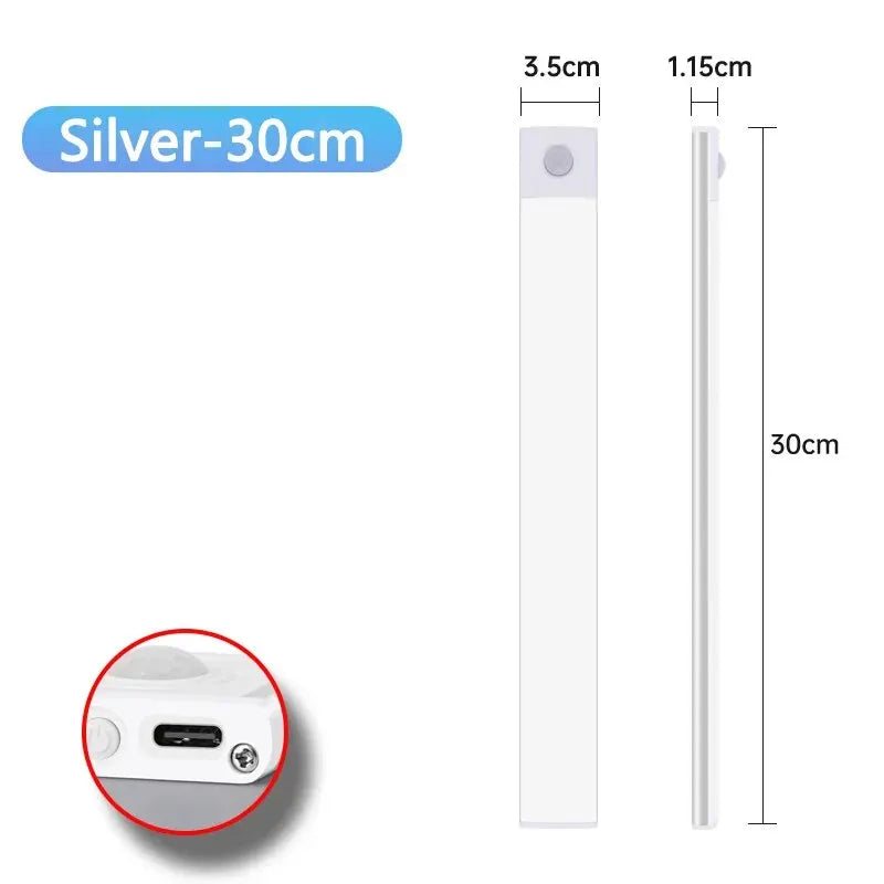 Motion Sensor LED Under Cabinet Light – USB Rechargeable