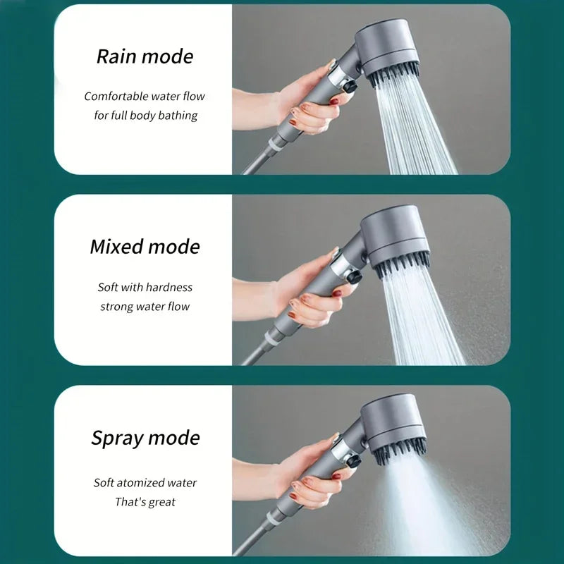 High Pressure Filtered Shower Head – 4 Spray Modes