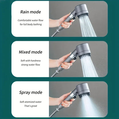 High Pressure Filtered Shower Head – 4 Spray Modes