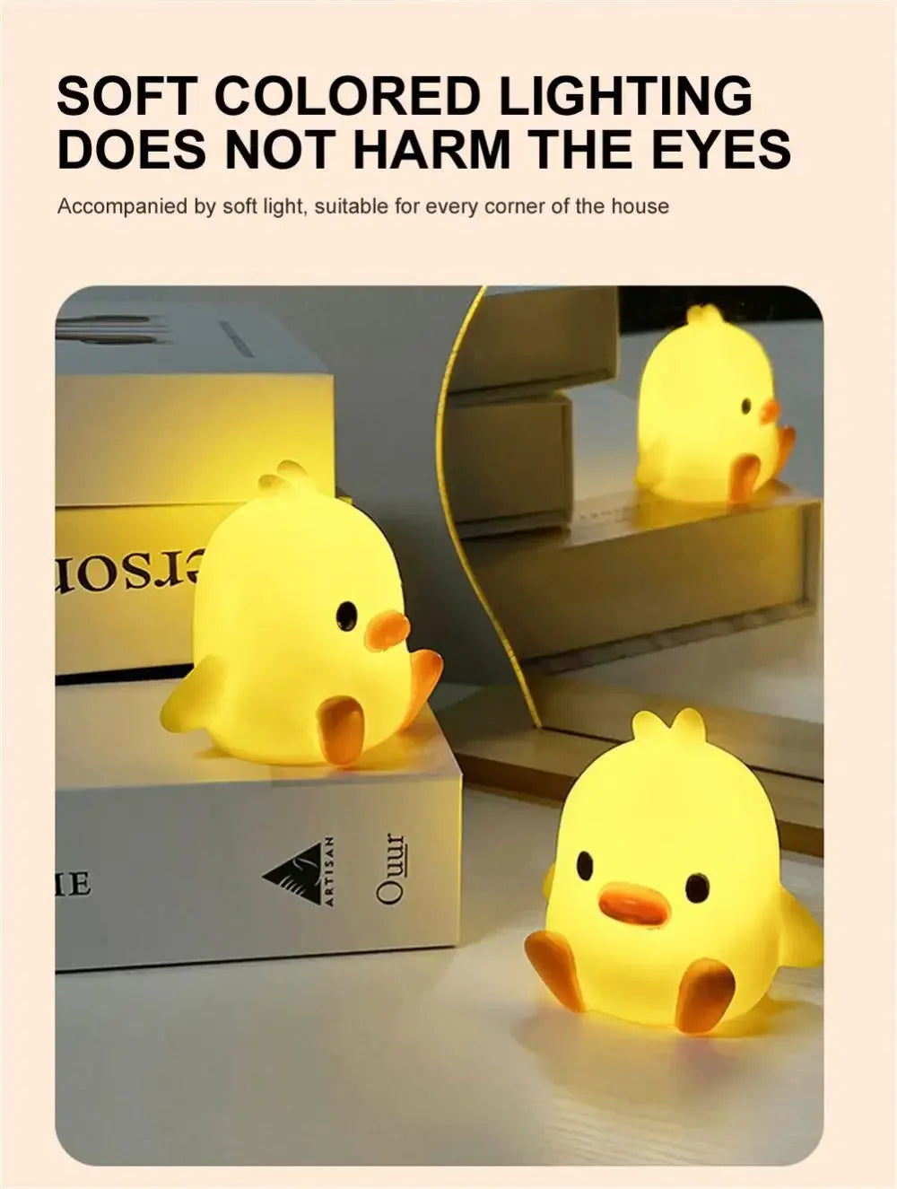 Cute Duck Night Light for Kids Bedroom