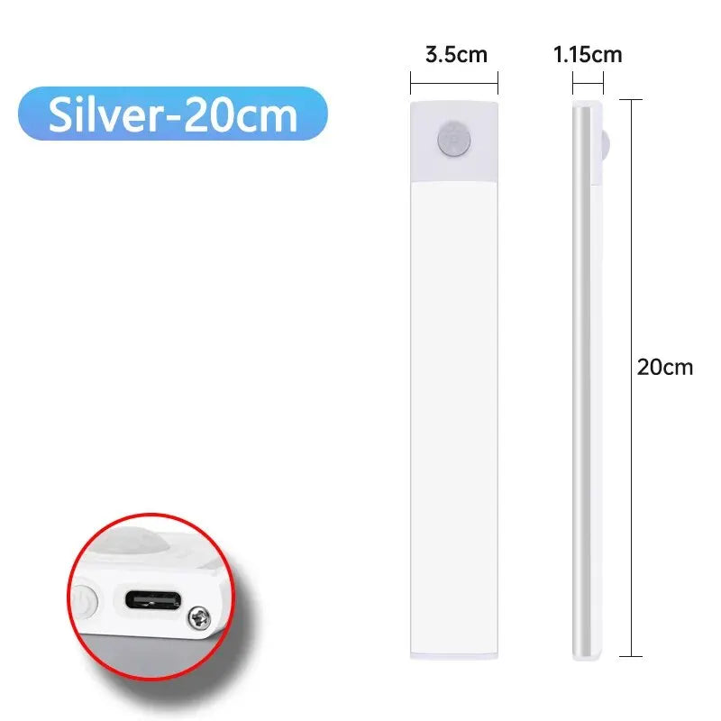 Motion Sensor LED Under Cabinet Light – USB Rechargeable