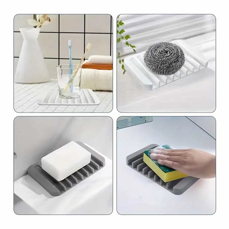 Silicone Self-Draining Soap Holder