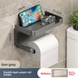 Wall-Mounted Tissue & Paper Roll Holder – No-Drill Bathroom Storage Rack, Single & Double Layer