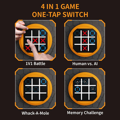 4-in-1 Electronic Logic Game Board – Checkers, Memory & Multi-Mode Brain Training Toy for Kids & Adults
