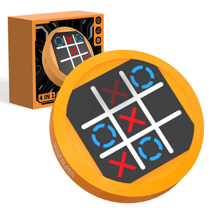 4-in-1 Electronic Logic Game Board – Checkers, Memory & Multi-Mode Brain Training Toy for Kids & Adults